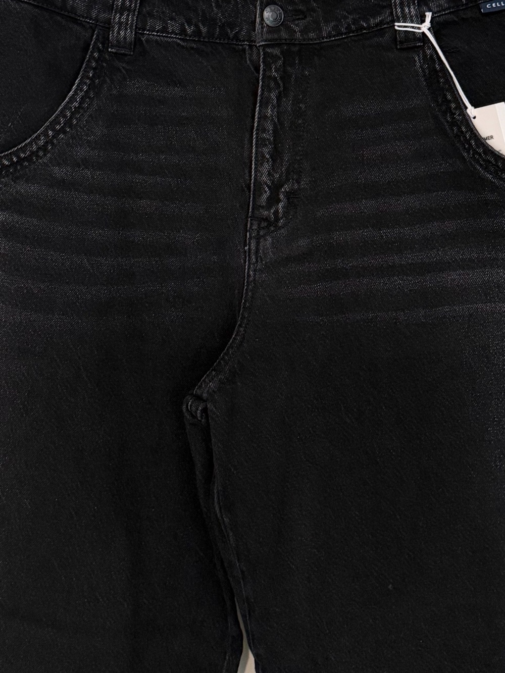 Cello Wide Leg Skater Jeans Women’s Size 11 Black Ombre Wide Belt Loops New - Picture 5 of 16